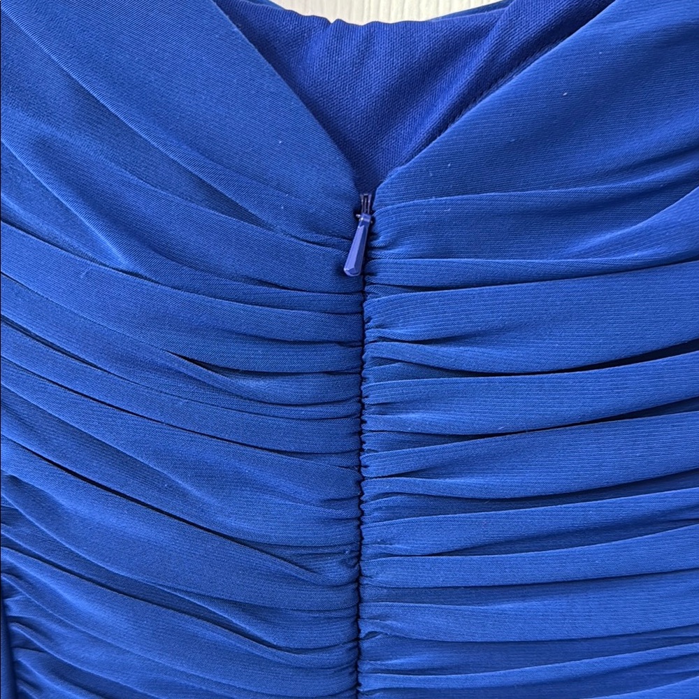 Cache Blue Ruched Sheath Mini Dress - Picture 3 of 6